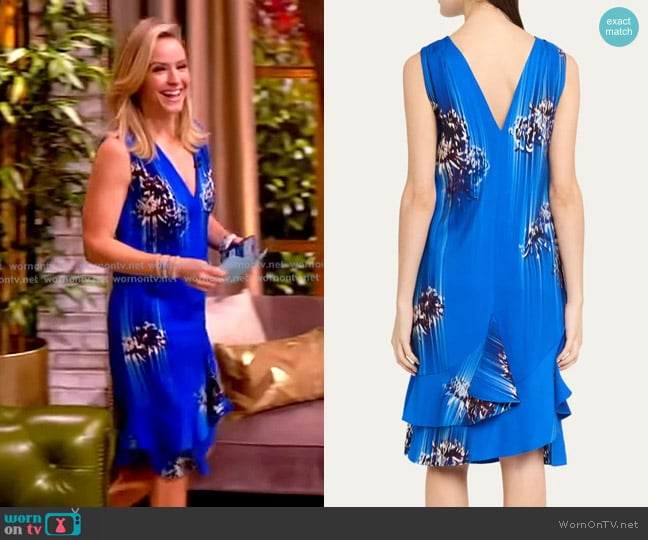 Proenza Schouler Rhetta Floral Tiered Ruffle Midi Dress worn by Sara Haines on The View
