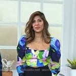 Aliya LeeKong’s printed puff sleeve top on Today