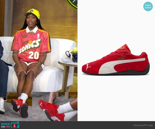 Flau’jae Johnson’s red sneakers on GMA