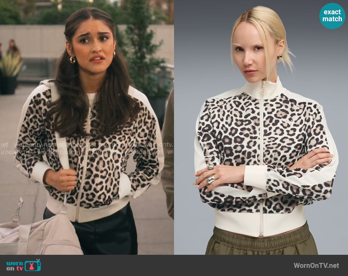 Sofia’s leopard print jacket on Running Point