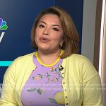 Gilma’s purple floral print dress on NBC News Daily