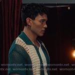 Q’s green and white crochet shirt on XO Kitty