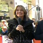 Savannah’s black quilted down jacket on Today