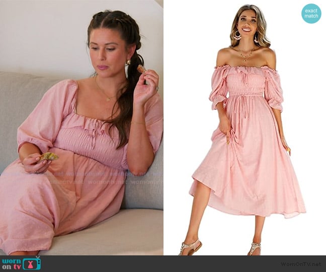 R Vivimos Half Sleeve Cotton Ruffled Dress worn by Nia Booko on The Valley