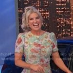 Rachel’s floral ruched mini dress on The Price is Right