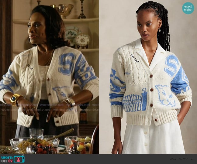 Ralph Lauren Cable-knit Cardigan worn by Constance ( Sheryl Lee Ralph) on Imperfect Women