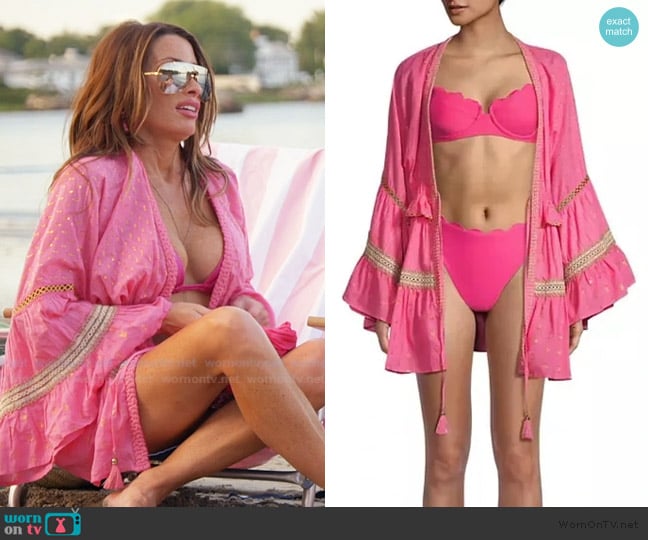 Ramy Brook Ruffled Coverup worn by Alicia Carmody on The Real Housewives of Rhode Island