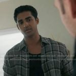 Ravi’s grey plaid button down shirt on 9-1-1
