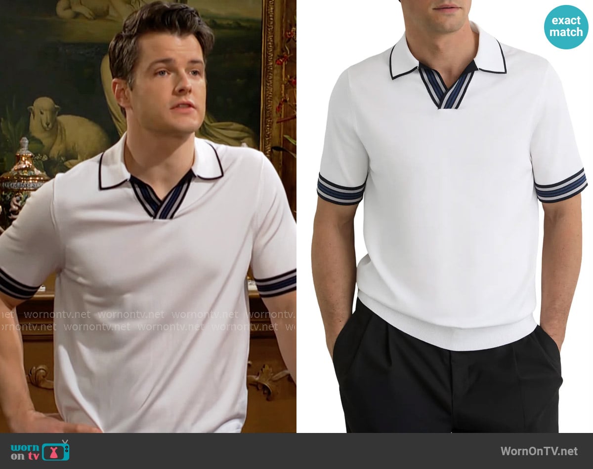 Reiss Poole Polo worn by Kyle Abbott (Michael Mealor) on The Young and the Restless