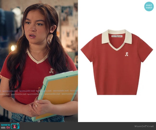 Rest&Recreation V-neck Collar Top worn by Katherine Song-Covey (Anna Cathcart) on XO Kitty