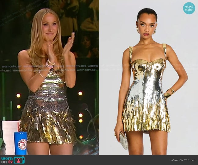 Retrofete Brianka Sequin Dress worn by Nikki Glaser on American Idol