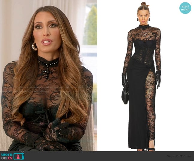 Alicia’s black lace confessional dress on RHORI Alicia’s black lace confessional dress on RHORI