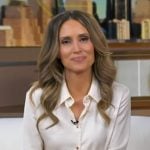 Rhiannon's ivory shirt and belt on Good Morning America