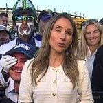 Rhiannon’s ivory ribbed cardigan jacket on Good Morning America