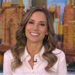 Rhiannon's white silk button down blouse on Good Morning America