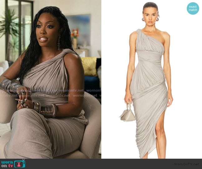 Rick Owens Lido Draped Gown worn by Porsha Williams on The Real Housewives of Atlanta