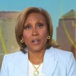 Robin’s blue marine pendant necklace on Good Morning America