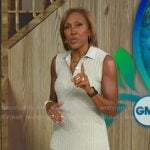 Robin's mint green pleated knit dress on Good Morning America
