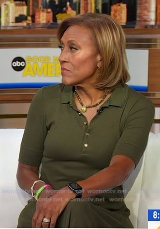 Robin’s green polo dress on Good Morning America