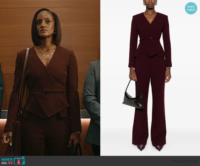 Roland Mouret Belted Wrap Jacket worn by Olympia (Skye P. Marshall) on Matlock