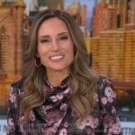 Rhiannon’s floral print top and leather pants on Good Morning America