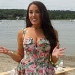 Rosie’s floral print mini dress on The Real Housewives of Rhode Island