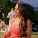 Rosie’s red mini dress on The Real Housewives of Rhode Island