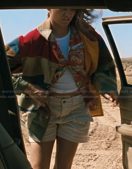 Rue’s colorblock jacket on Euphoria