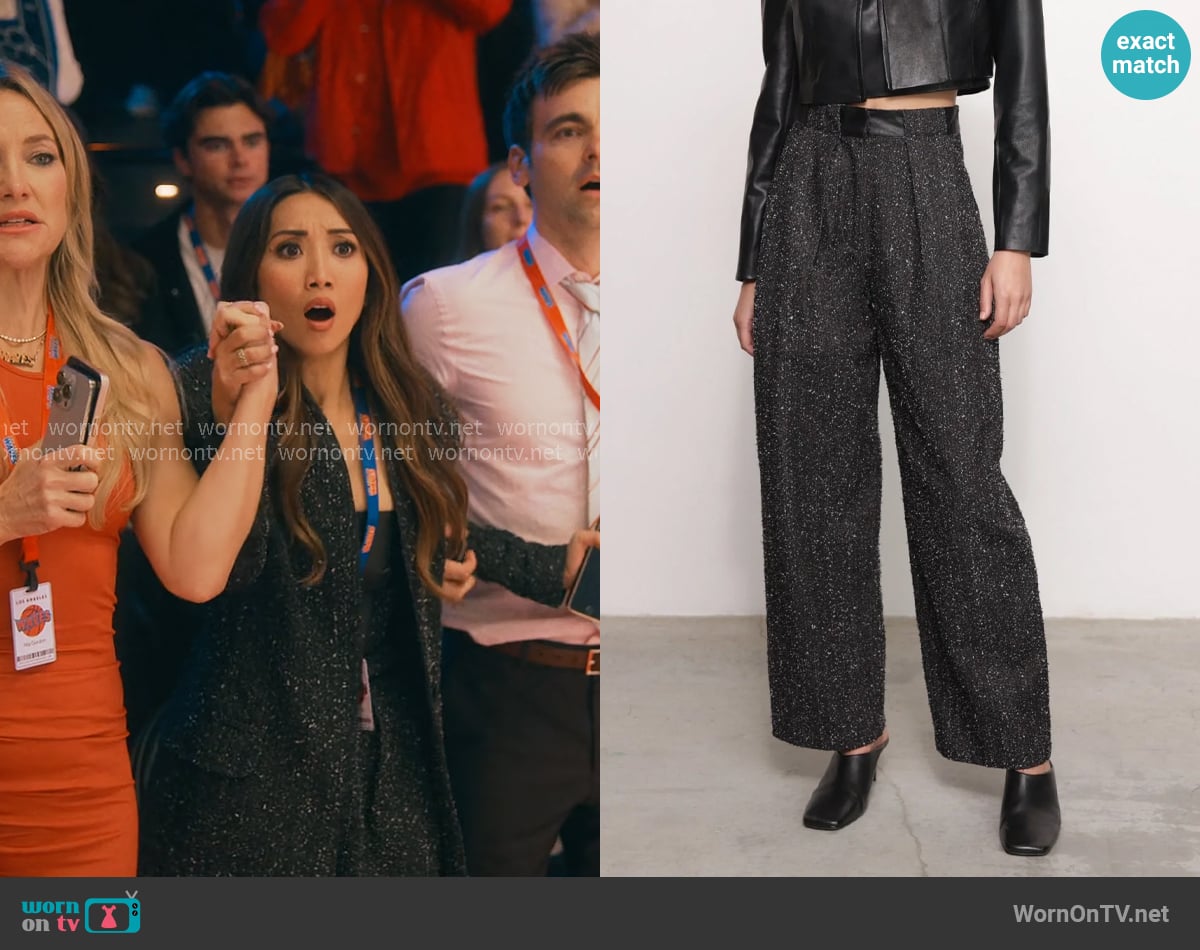 Sabina Musayev Joseph Pants worn by Ali Lee (Brenda Song) on Running Point