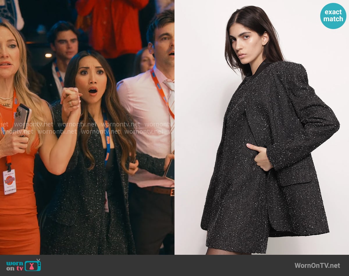 Sabina Musayev Julian Jacket worn by Ali Lee (Brenda Song) on Running Point