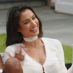 Sabrina’s white ribbed cardigan on Summer House