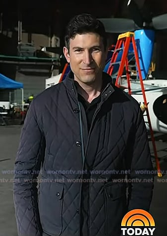 Sam Brock’s navy quilted jacket on Today