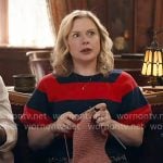 Sam's red striped sweater and paisley skirt on Ghosts