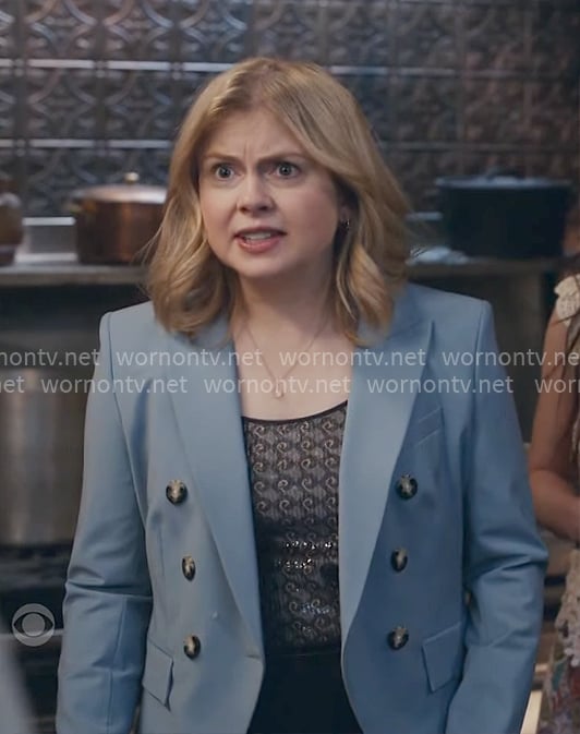 Sam’s blue blazer on Ghosts