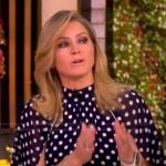 Sara’s polka dot print cape top on The View