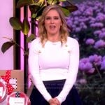 Sara’s gold button sweater on The View