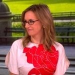 Sarah Isgur’s white floral print dress on The View