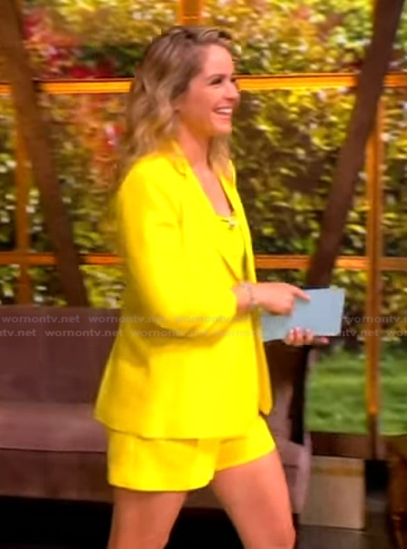 Sara’s yellow blazer and shorts on The View