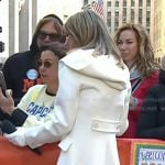 SAvannah’s white hooded coat on Today