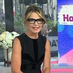 Savannah’s black velvet trim dress on Today