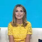 Savannah’s yellow floral lace midi dress on Today