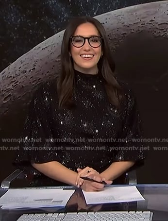 Savannah's black star print top on NBC News Daily