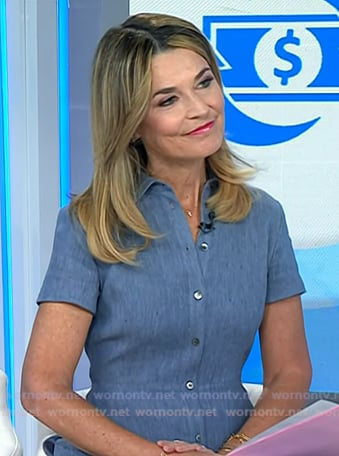 Savannah’s short sleeve denim shirtdress on Today