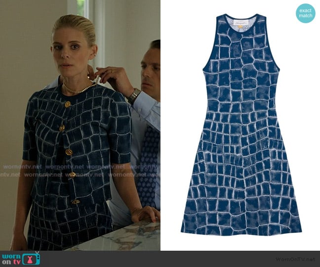 Schiaparelli Crocodile Jacquard Dress worn by Nancy (Kate Mara) on Imperfect Women