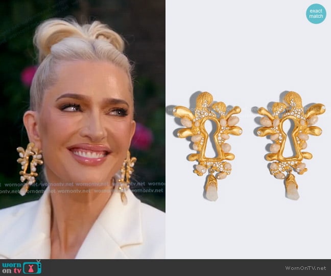 Schiaparelli  Keyhole Earrings  worn by Erika Jayne on The Real Housewives of Beverly Hills