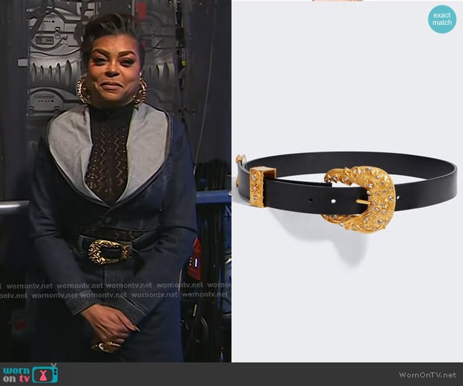 Schiaparelli Rhinestones Western Belt worn by Taraji P Henson on Today