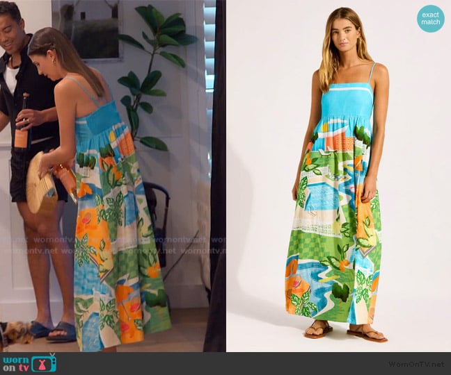Seafolly Sunset Maxi Dress - Turquoise worn by Janet Caperna on The Valley