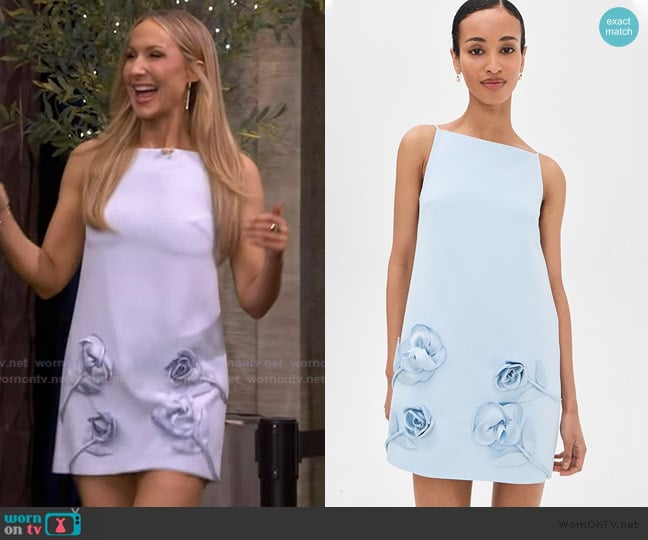 Self Portrait Flower Mini Dress worn by Nikki Glaser on Live with Kelly and Mark