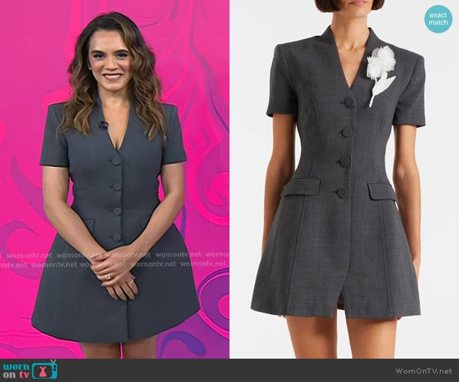 Self Portrait Removable Floral-appliqué Minidress worn by Sepideh Moafi on Today