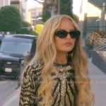 Rachel’s sequin tiger maxi dress on The Real Housewives of Beverly Hills